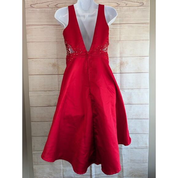 CITY Vibe Womens Red Sleeveless Hi-Lo Party Dress 1 - Picture 3 of 13